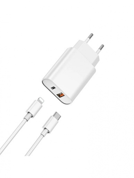 Блок WIWU SiC USB-C+USB-A+Lightning 30Вт